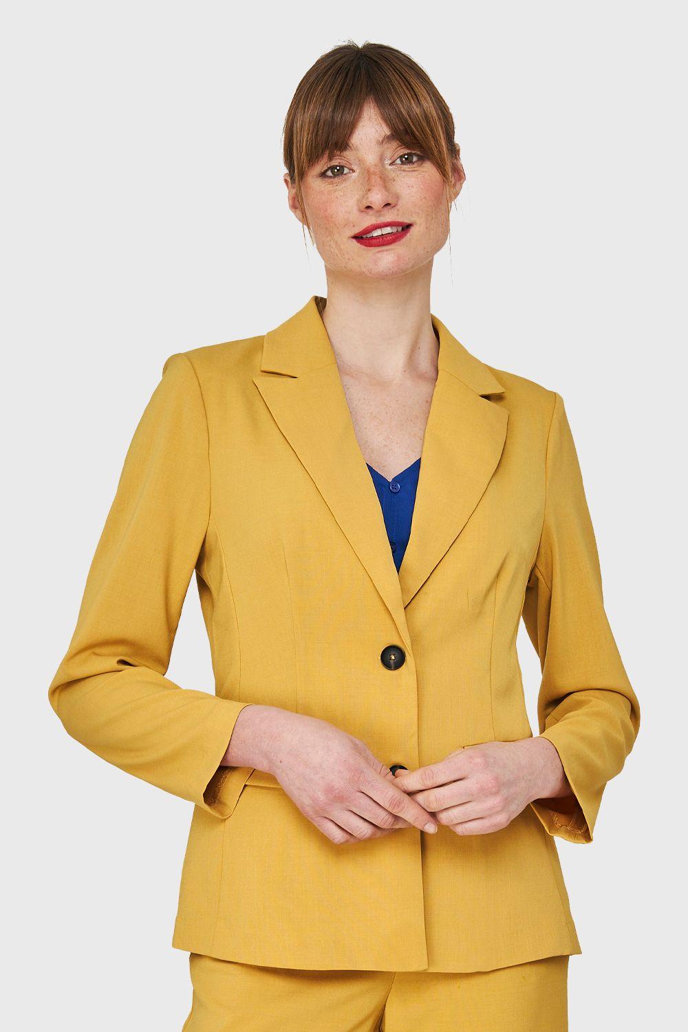 Blazer Dos Botones Amarillo Nicopoly-4