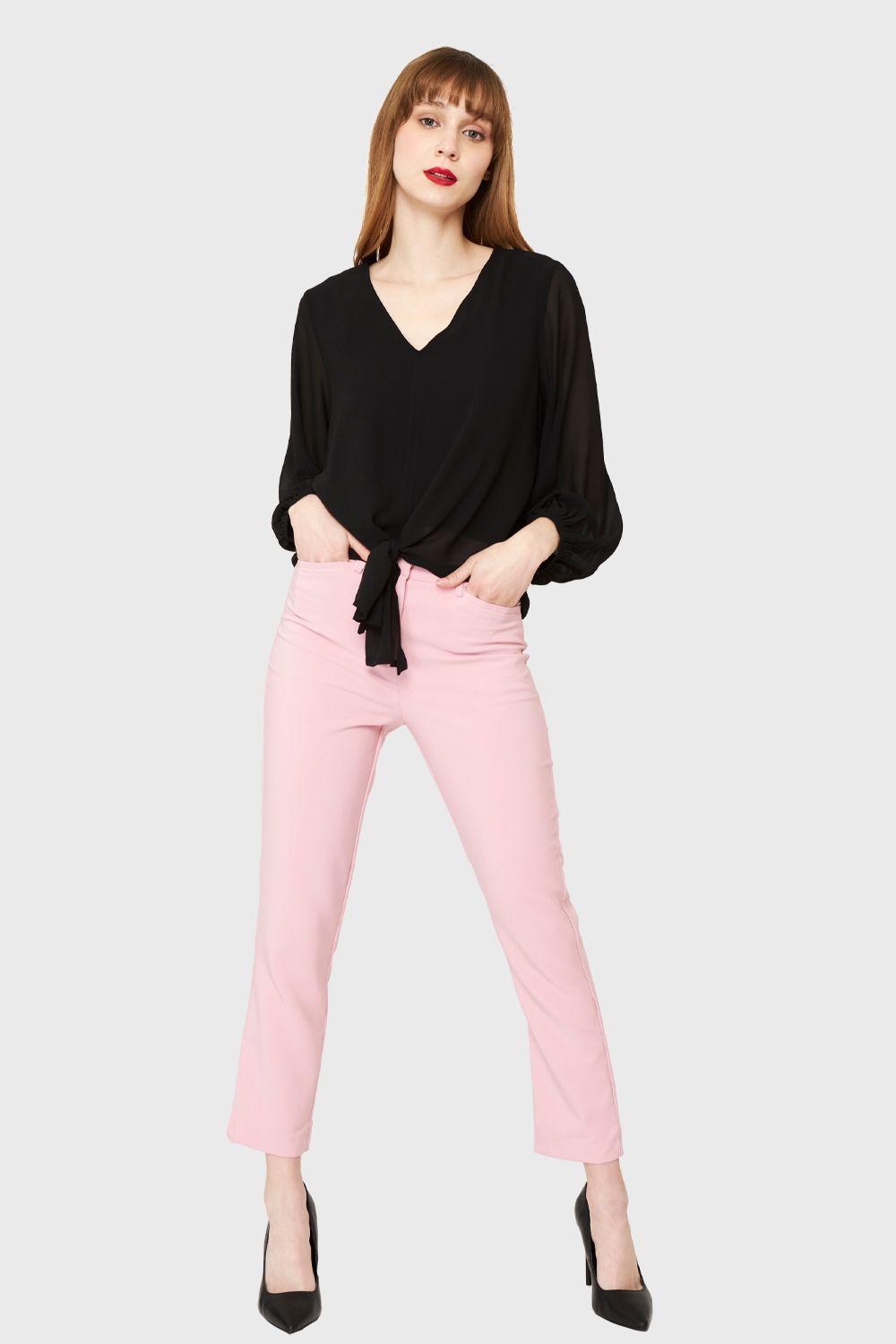Blusa Básica Nudo Negro Nicopoly-1