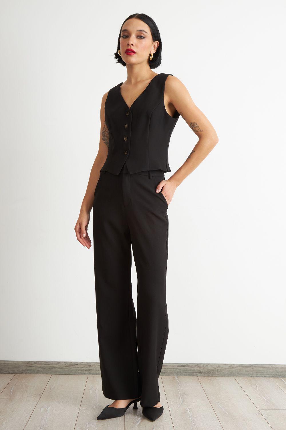 Pantalón Básico Negro Nicopoly-1