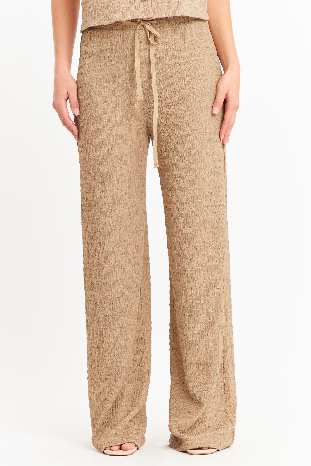 Pantalón Tipo Crepé Ajustable Khaki Nicopoly-4