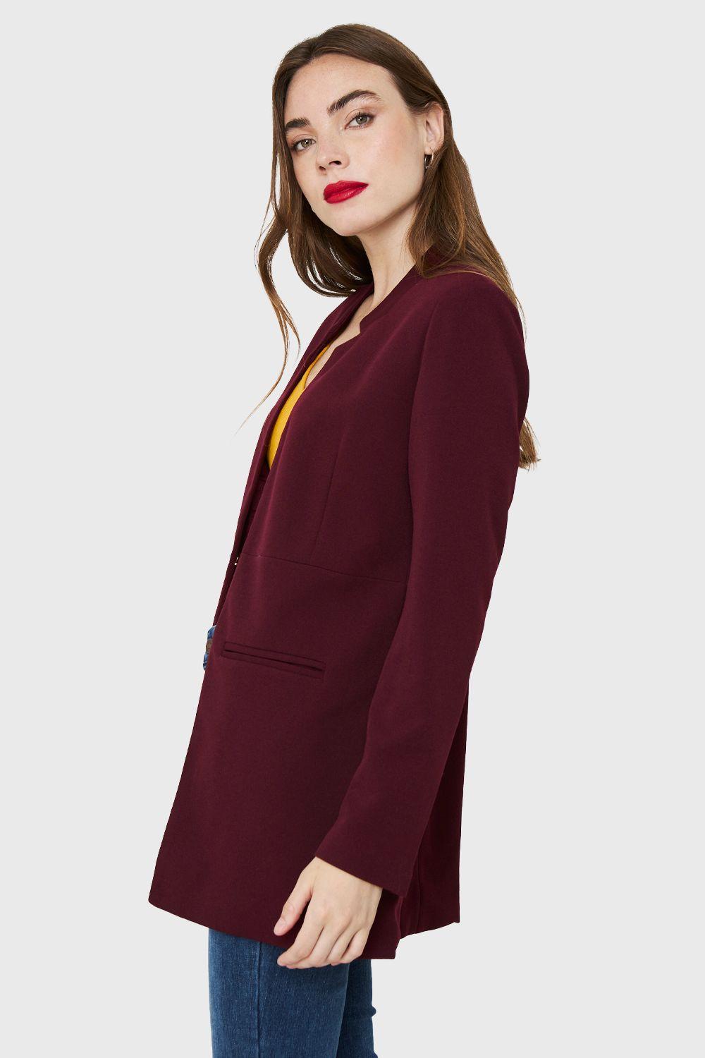 Blazer Largo Burdeos Nicopoly-2