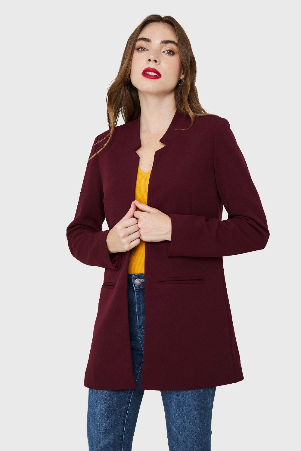 Blazer Largo Burdeos Nicopoly-0
