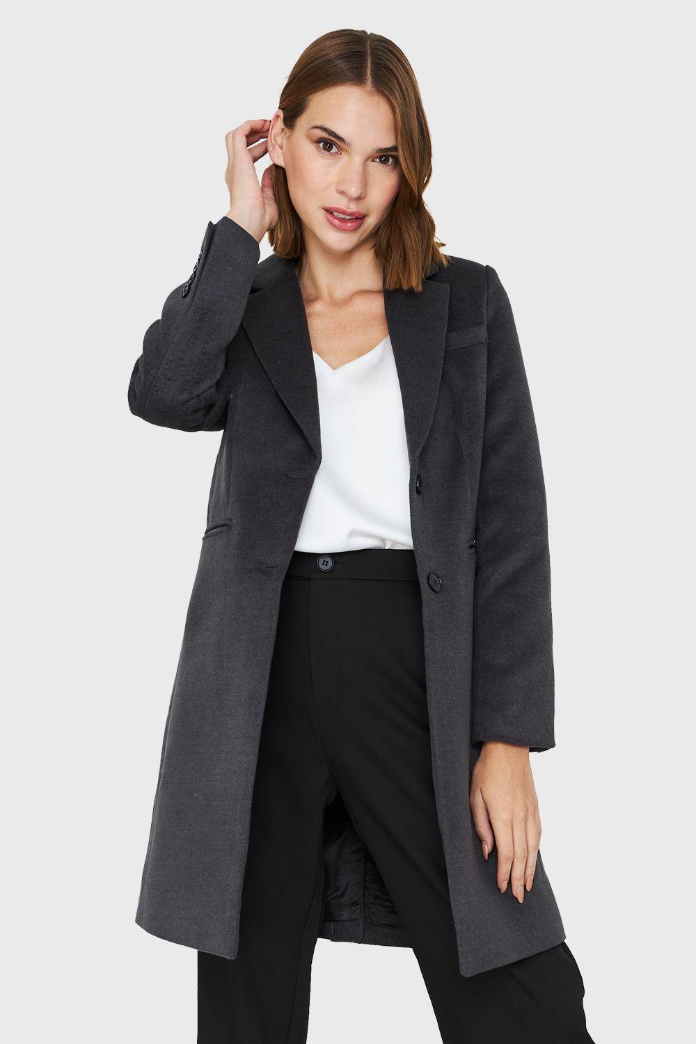 Abrigo Dos Botones Grafito Nicopoly-4