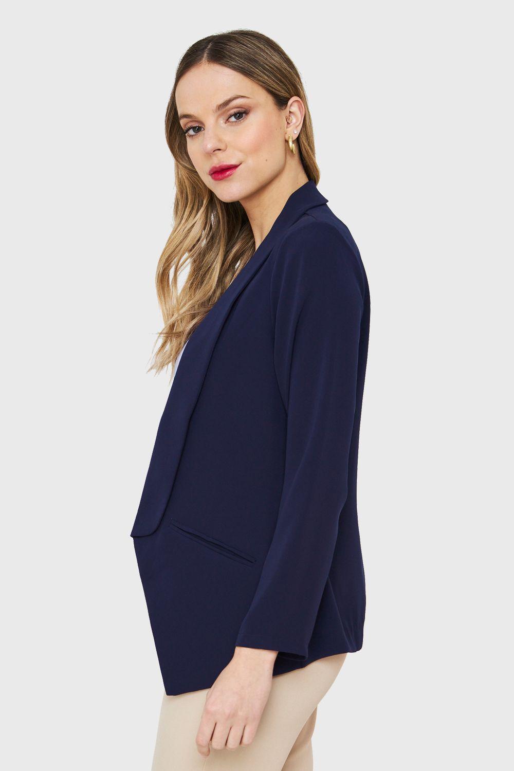 Blazer Solapa Larga Azul Nicopoly-2