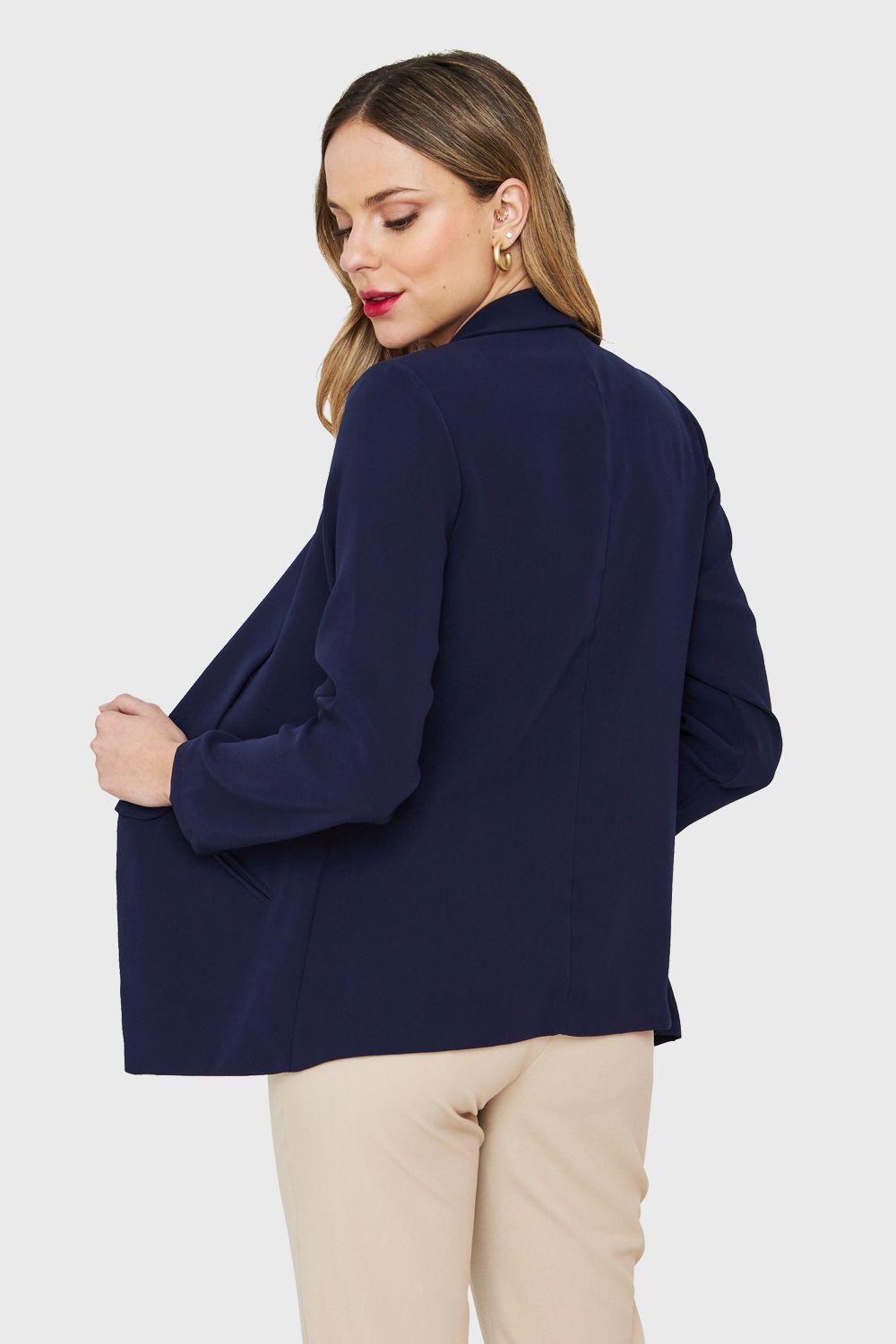 Blazer Solapa Larga Azul Nicopoly-3