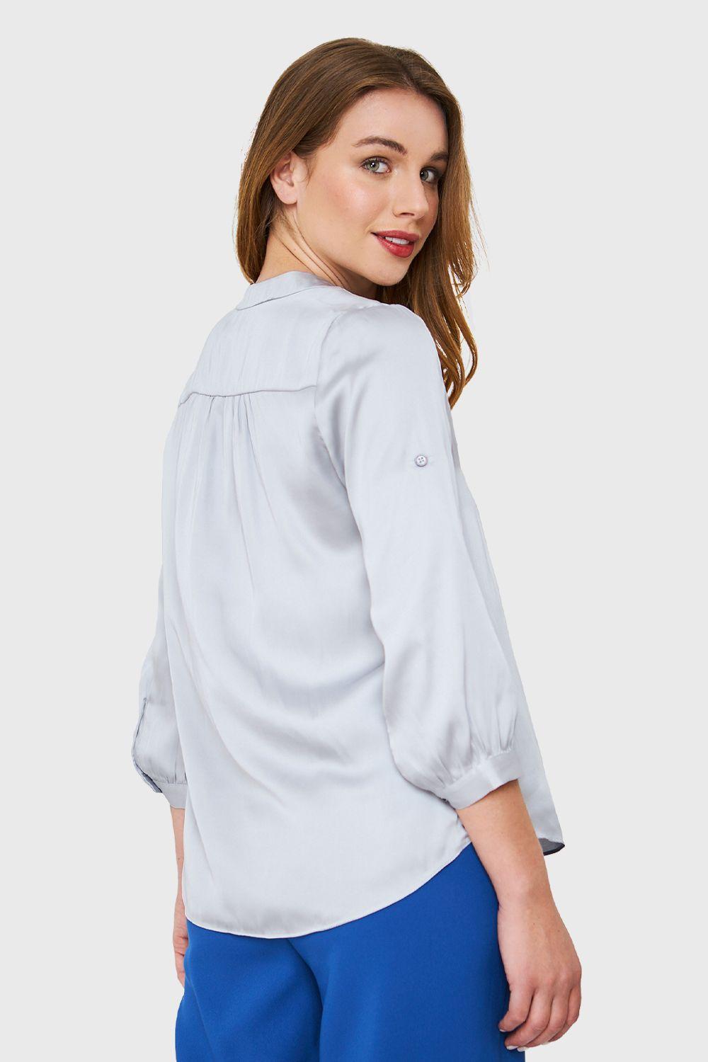 Blusa Manga Ajustable Gris Nicopoly-3