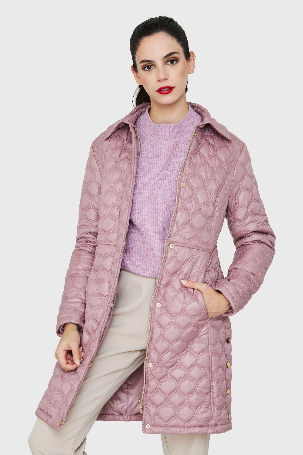 Parka Cierre y Broches Retro Rosa Nicopoly-0