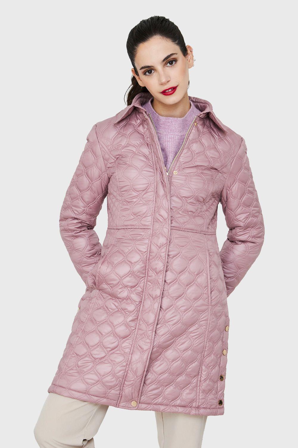 Parka Cierre y Broches Retro Rosa Nicopoly-4