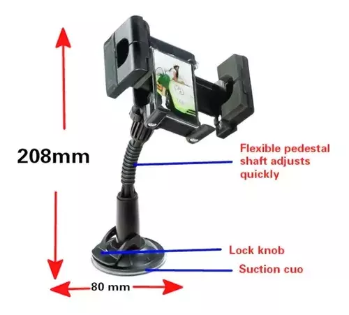 Soporte Celular Auto Con Brazo Flexible Ventosa -2