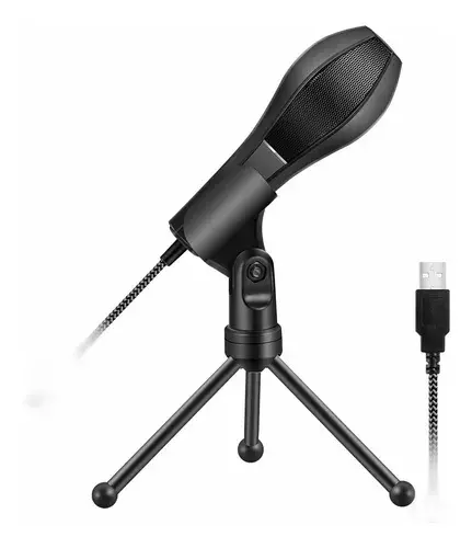 Microfono Condensador Usb Con Tripode Streamings E-1