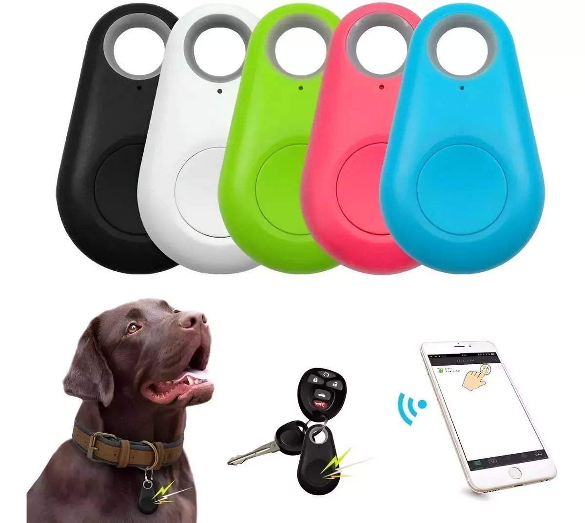 Llavero Localizador Gps Para Bolsos Llaves Rosa-5