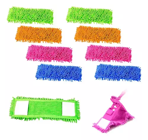 Pack 8 Paño Microfibra Trapero Repuesto Mopa -0
