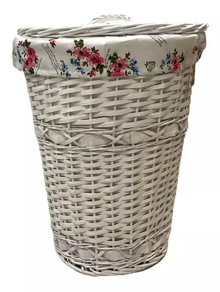 Canasto Mimbre Ropa Con Tapa - S8041-0