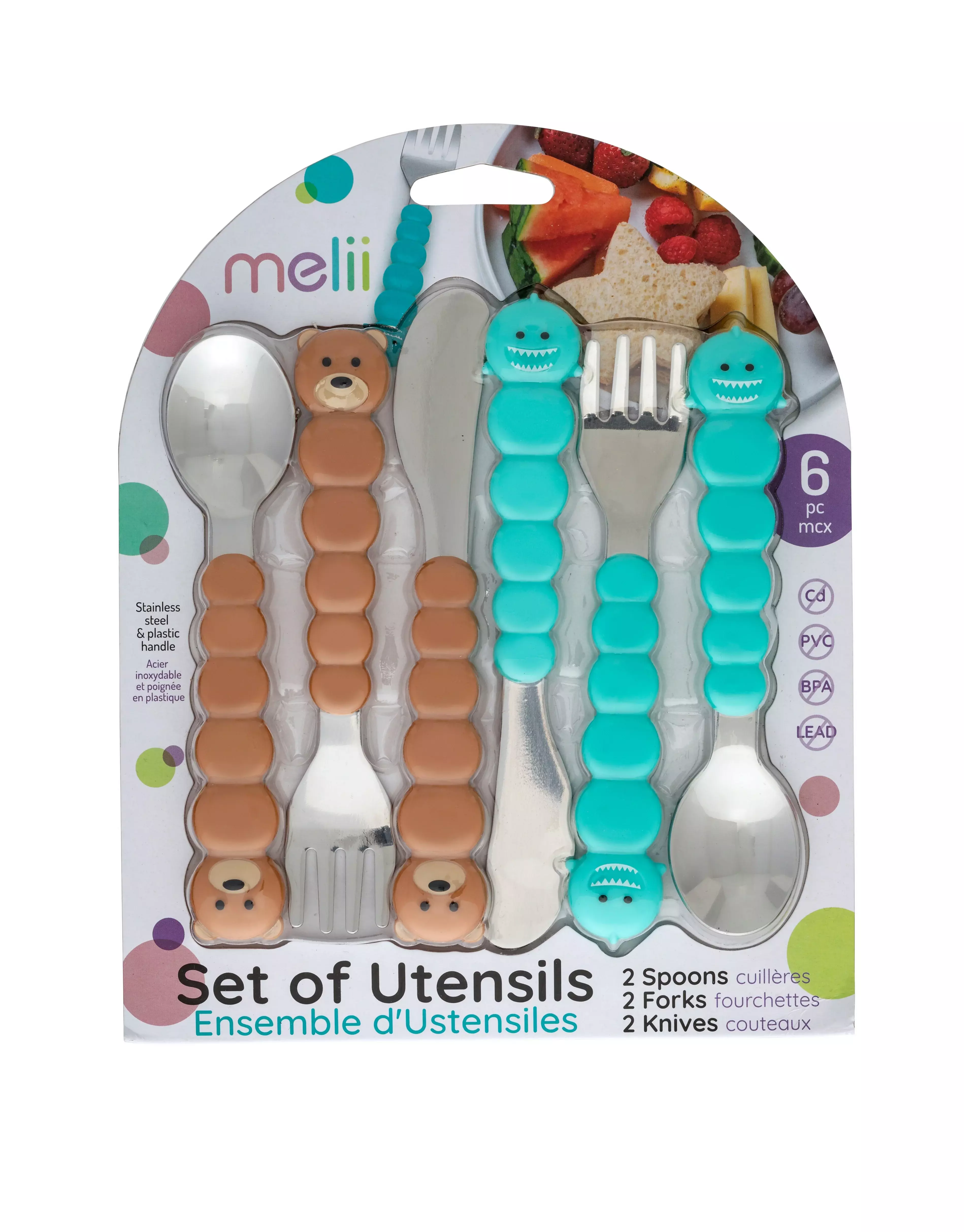 Set De 6 Cubiertos Tiburon Y Oso-3