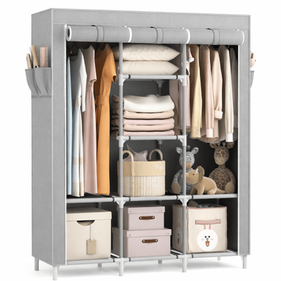 Armario Closet Ropero Armable Grande Gris