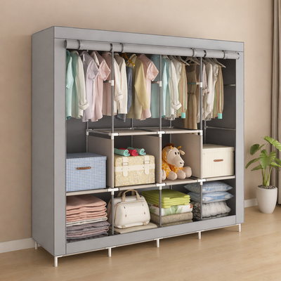 Imagen 2 del producto Armario Closet Ropero Armable Organizador Colgador XL Gris