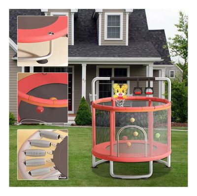 Imagen 2 del producto Cama Elástica Roja 150cm Con Barra + Juguetes Yep Home