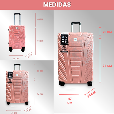 Imagen 2 del producto Maletas 10 20 25kg Yephome Set X3 Viaje Rosa