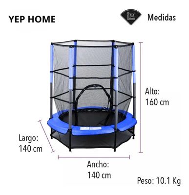 Imagen 2 del producto Cama Elástica Saltarina Trampolin Para Niños 1.4m Con Malla