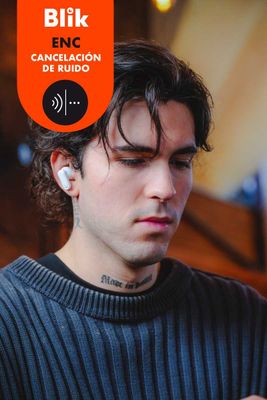 Imagen 2 del producto Audifonos Bluetooth Inalámbricos Blik Air500 blancos 30 hrs
