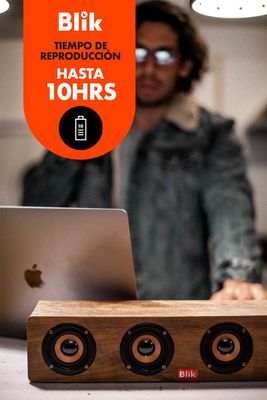 Imagen 2 del producto Parlante Bluetooth Portátil Blik Rockwood Marrón 20W 10 Hrs