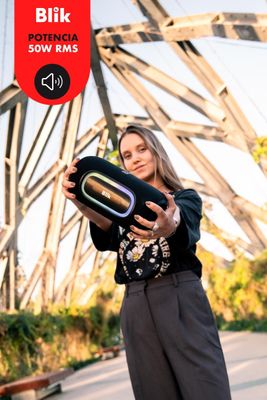 Imagen 2 del producto Parlante Bluetooth Portátil Blik Hypebass Negro 50W IPX6