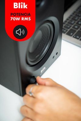 Imagen 2 del producto Par Parlantes Hi-Fi Bluetooth Blik Bookshelfone 70W