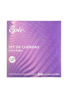 Cuerdas para bajo Epic Nickel-Plated Steel Wire 1.14mm