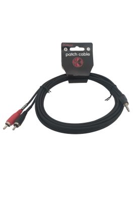 Cable Estereo 3mt de Miniplug a RCA Kirlin YE-364L-3M/BK