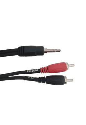 Imagen 2 del producto Cable Estereo 3mt de Miniplug a RCA Kirlin YE-364L-3M/BK
