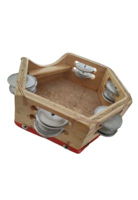 Imagen 2 del producto Pandero 8"" Hexagonal Castellon HEXA-4010 Rojo