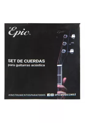 Cuerdas metálicas para guitarra acústica Epic 010-048