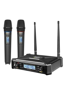 Microfono Inalambrico Doble SKP UHF 600 Pro
