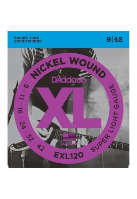 Cuerdas Guitarra Electrica D'Addaro EXL120 Super Light XL Nickel Wound