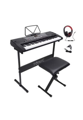 Full Pack Teclado 61 Teclas Tonic TON-600 + Stand + Sillin