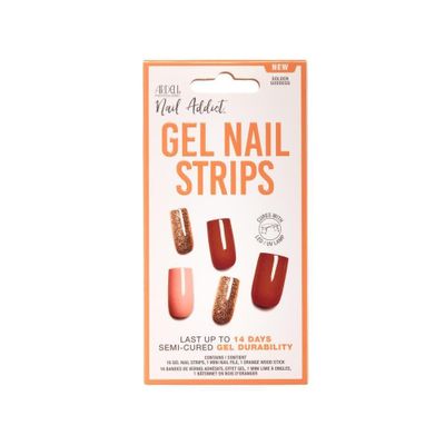 Uñas Adhesivas Gel Nail Strips Golden Goddess