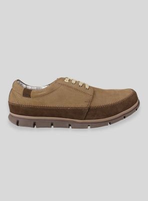 Zapato Exs Cuero Bitono Café