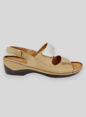 Sandalia Exs Confort Cuero Beige
