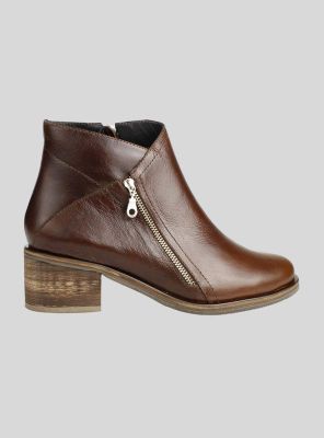 Botín Exs Lineas Cuero Café