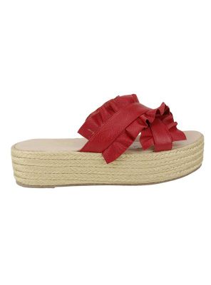 Imagen 1 del producto Sandalia Exs Flecos Plataforma Cuero Roja