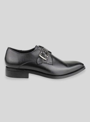 Zapato Versace 1969 Broche Cuero Negro