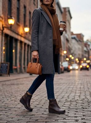 Imagen 2 del producto Botín New Walk Correa Reptil Café