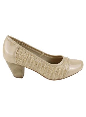 Zapato New Walk Reptil Shine Beige
