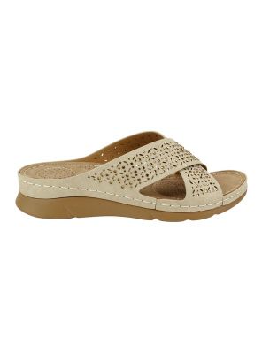 Sandalia New Walk Perforada Beige