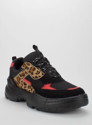 Zapatilla Agua de Coco Chunky Black Lepoard