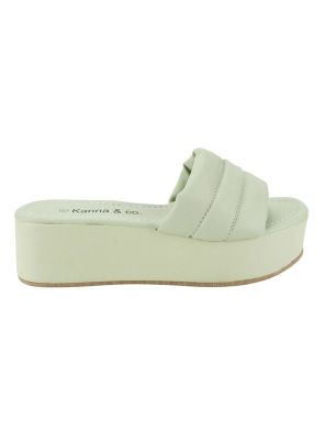 Sandalia Kanna & Co Slip On Turquesa