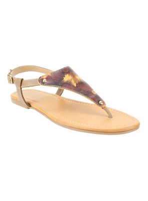 Imagen 2 del producto Sandalia Exs Plana Cuero Camel