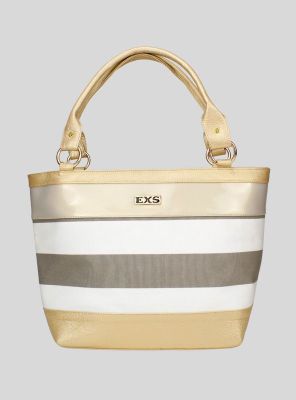 Cartera Exs Cuero Rayas Playera