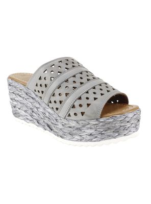 Imagen 2 del producto Sandalia Exs Cuero Troquelada Gris