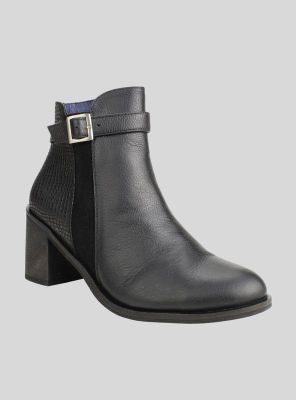 Imagen 2 del producto Botín Exs Broche Reptil Cuero Negro